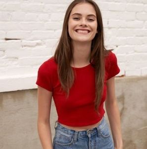 PACSUN J.Galt red crop top